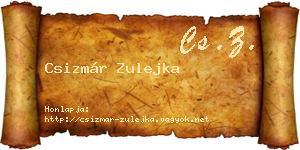 Csizmár Zulejka névjegykártya