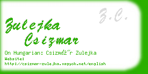 zulejka csizmar business card